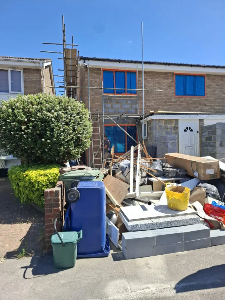 Semi-detached London house before silicone rendering and external wall insulation